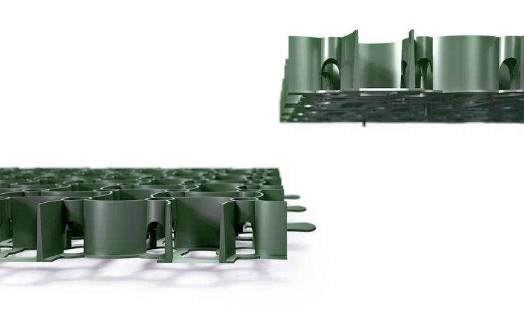 4x Rasengitter Paddockplatte 50x50 cm Reitplatzmatten Rasenmatten Rasenwaben Kiesgitter Parkplatzrasen 1 m²