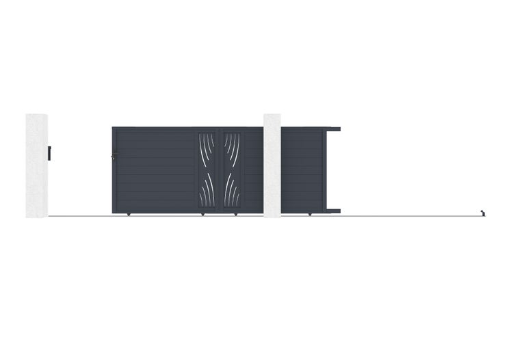 Schiebetor aus Aluminium 4m VELETA 400C160 Grau