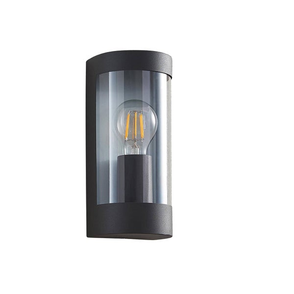 Lindby Junias (spritzwassergeschützt (Modern) in Schwarz aus Edelstahl (1 flammig, E27)