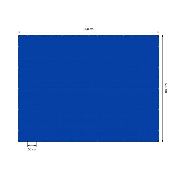 ECD Germany Premium Abdeckplane Gewebeplane mit Ösen, 5x8m 40m², 650g/m², Blau, PVC, Wasserdicht, Reißfest, 10 Haken, LKW-Plane Bootsplane Gartenplane Holzplane, Schutzplane für Gartenmöbel Pool Auto