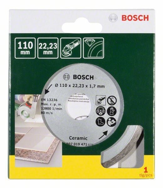 Bosch Diamanttrennscheibe für Fliesen, Durchmesser: 110 mm - 2607019471