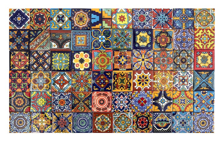 Muster aus verschiedenen, bunten Fliesen