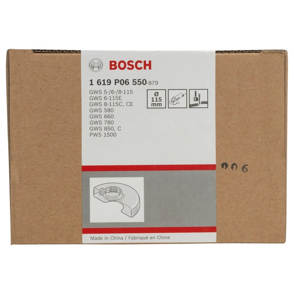 Bosch Logo, Verpackung für Winkelschleifer Zubehör, Durchmesser 115 Millimeter