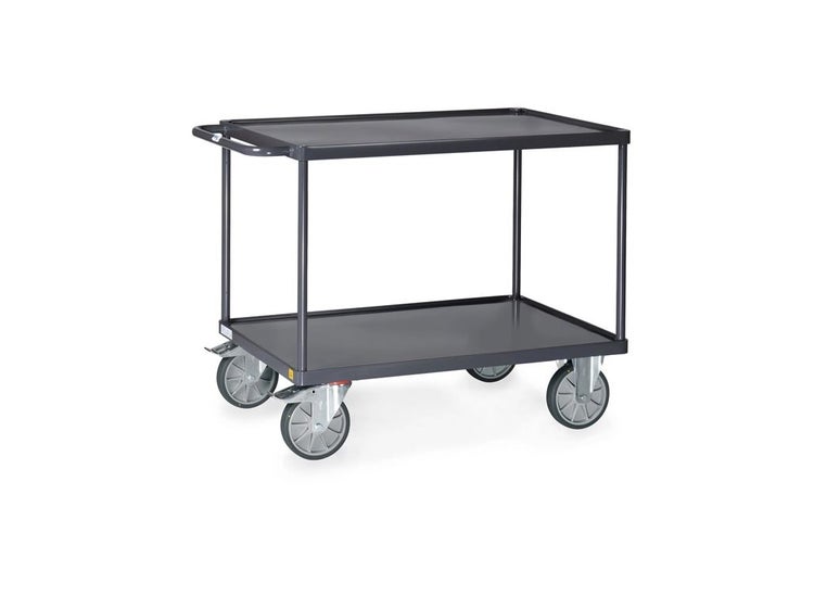 Fetra ESD Tischwagen Stahlblech Wannen Ladefläche 850x500mm