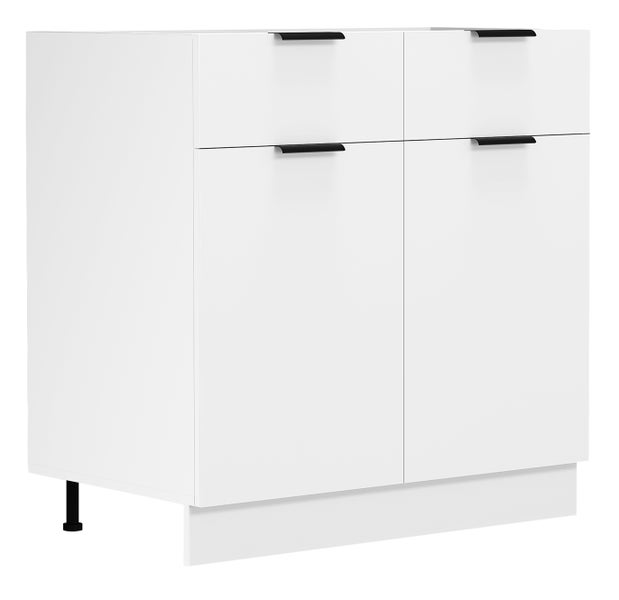 Küchenschrank B 80 cm Unterschrank Fasola Weiß