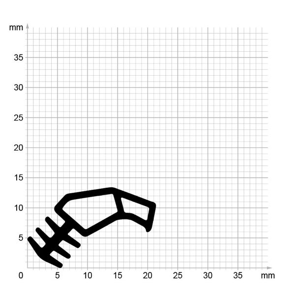 DIWARO. | Stahlzargendichtung SZ057 | grau | 5 Meter