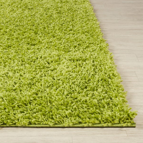 Moderner Hochfloriger Shaggy Teppich Grün 160x220 cm LILLY