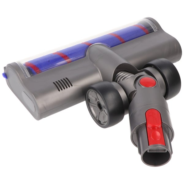 Hartbodendüse, Softroller passend für Dyson V7, V8, V10, V11, V15, motorisiert, mit 4 LED-Frontlichter, 180° flexibel drehbar
