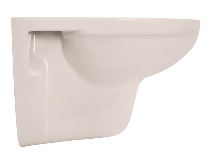 Calmwaters® Hänge WC spülrandlos in Pergamon, Wand-WC mit Abgang waagerecht, Tiefspül WC ohne Spülrand, Tiefspüler wandhängend, Wandtoilette aus Sanitärkeramik, 08AB6147