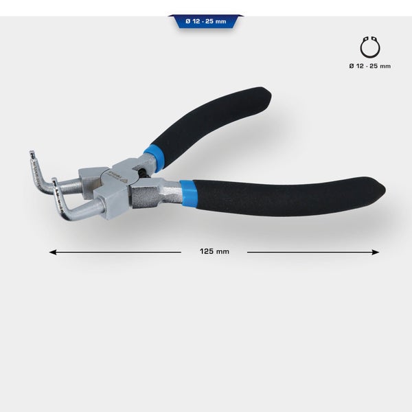 BRILLIANT TOOLS Seegeringzange für Außensicherungsringe abgewinkelt 125 mm - BT067006