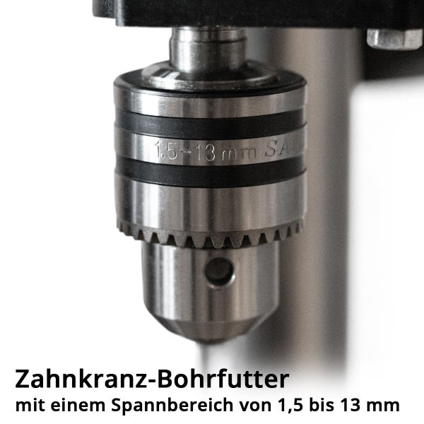 Zahnkranzbohrfutter mit einem Spannbereich von 1,5 bis 13 mm