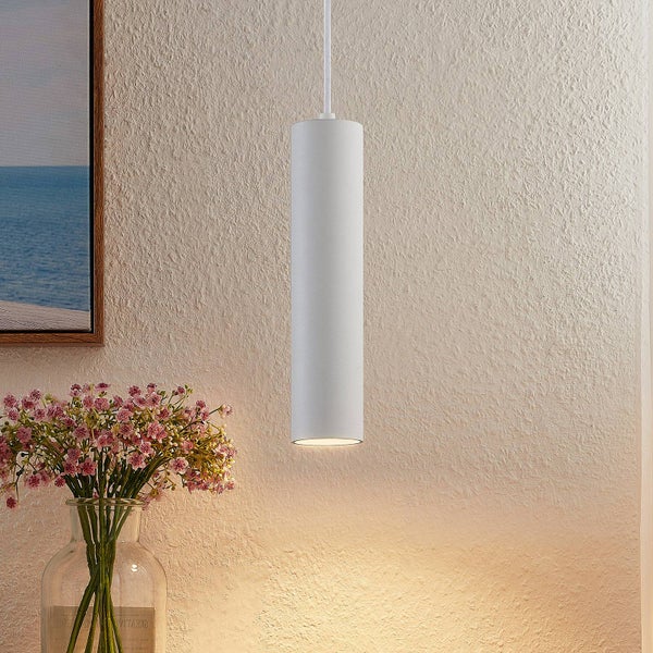PRIOS Pendelleuchte Neliyah (Modern) in Weiß aus Metall (1 flammig, GU10) - Deckenlampe Esstischlampe Hängelampe Hängeleuchte Wohnzimmerleuchte