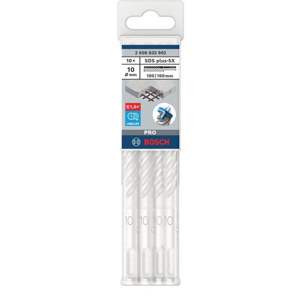 Bosch SDS plus-5X Bohrer Set, 10 Millimeter Durchmesser