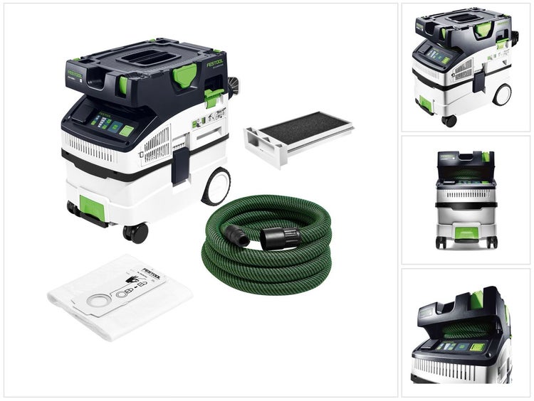 Festool CTM MIDI I CLEANTEC Absaugmobil ( 574822 ) Set mit 1x Nassfilter und 5x Filtersack