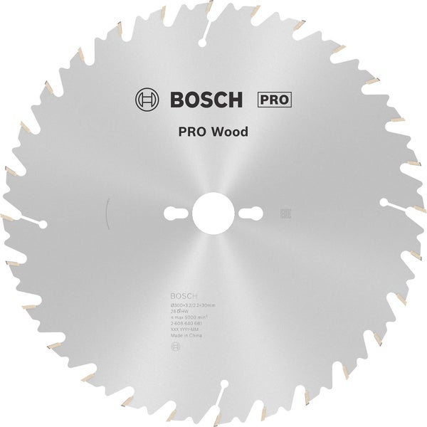 Bosch PRO Wood Kreissägeblatt 300 x 3,2 x 30 mm - 2608640681