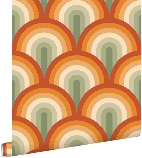 Tapetenrolle mit Halbkreis-Muster