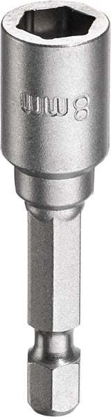 kwb Magnetische 8 mm Bit-Stecknuss Professional aus TQ 60-Stahl (Antrieb: 1/4 Zoll EQ 6.3 Sechskantschaft, ISO 1173, für Außen-Sechskantschrauben