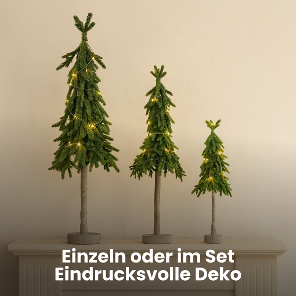 Dekorative Tannenbäume mit Beleuchtung im Set oder einzeln
