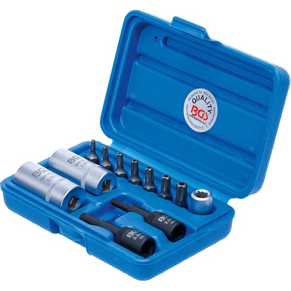 Steckschlüssel- und Bit-Satz im blauen Koffer