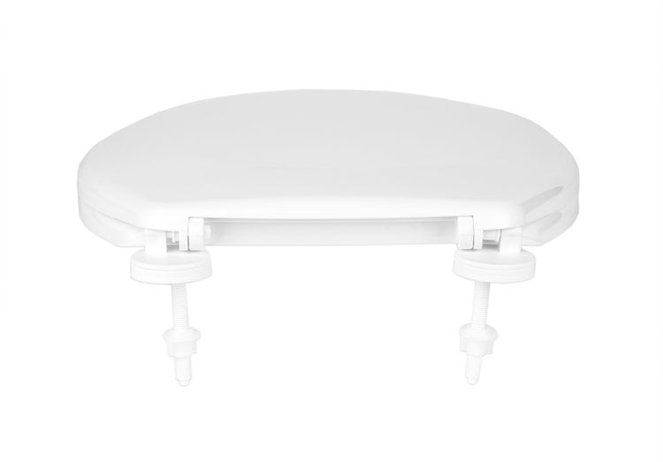 BigDean WC-Sitz oval - weiß 46x37 cm - Aus Thermoplast-Kunststoff - Einfache Montage - Toilettensitz Toilettendeckel Klodeckel Klobrille WC-Deckel