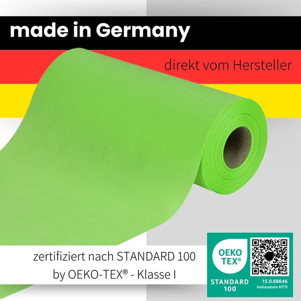 Sensalux Tischläufer, Länge: 25m, stoffähnliches Vlies, Breite: 50cm, Apfelgrün
