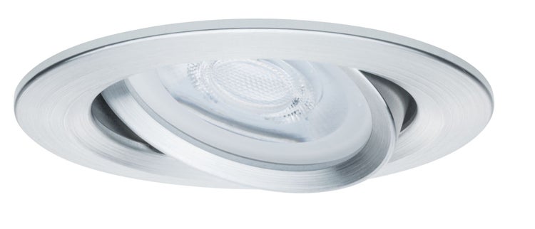 Einbauleuchte Nova schwenkbar rund 84mm 50° GU10 max. 35W 230V dimmbar Alu gedreht