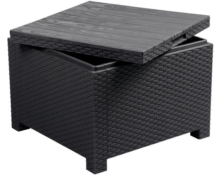 Ondis24 Tisch Aphrodite anthrazit mit Staufach 130 Liter