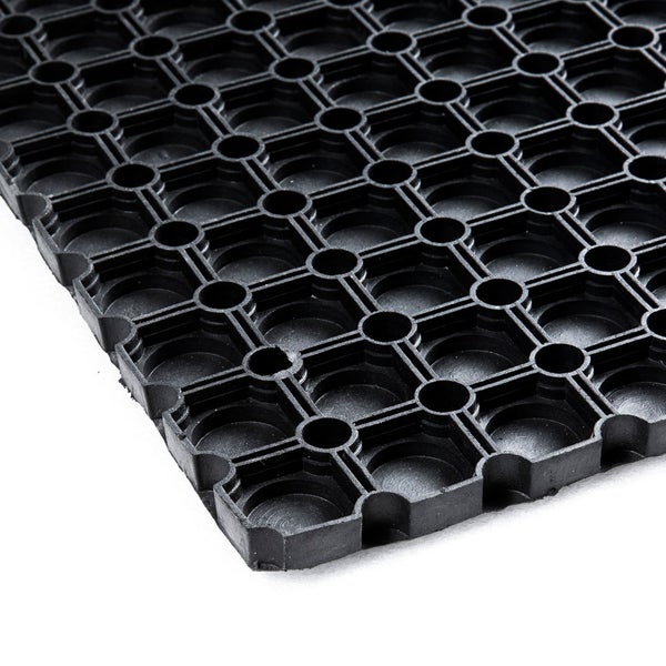 Ringmatte 80 x 120 cm Geschlossener Boden Schwarz