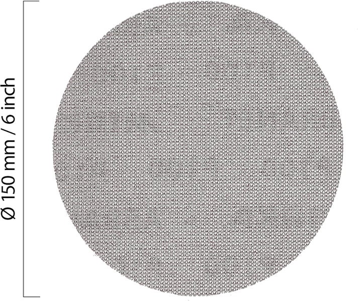 Mirka Abranet Netz-Schleifscheiben Ø 150 mm Klett / Korn P120 / 50 Stk / zum Schleifen von Holz, Spachtel, Lack, Kunststoff / 5424105012