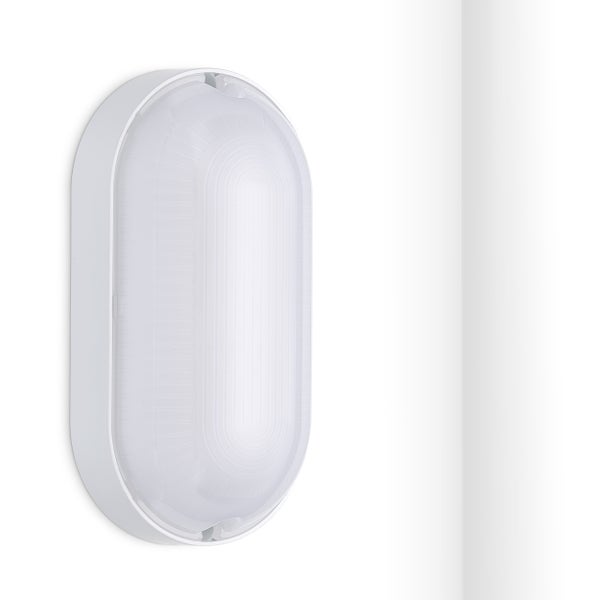 Kellerlampe LED 9W 800Lm IP65 Neutralweiß 4000K Ovallampe Deckenlampe für Keller Garage Abstellraum Weiß