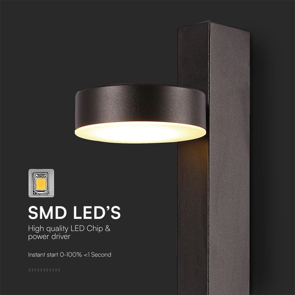 Moderne LED-Wandleuchte mit rundem Lampenkopf