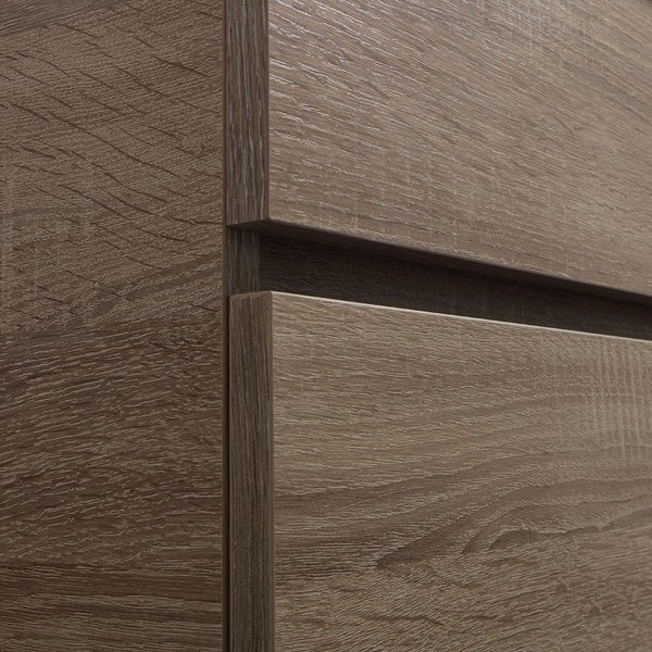 90 cm x 46cm Holzoptik- Badmöbelset 3-teilig, Eiche natur | Sole