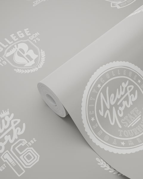 Tapetenrolle mit College-Motiven