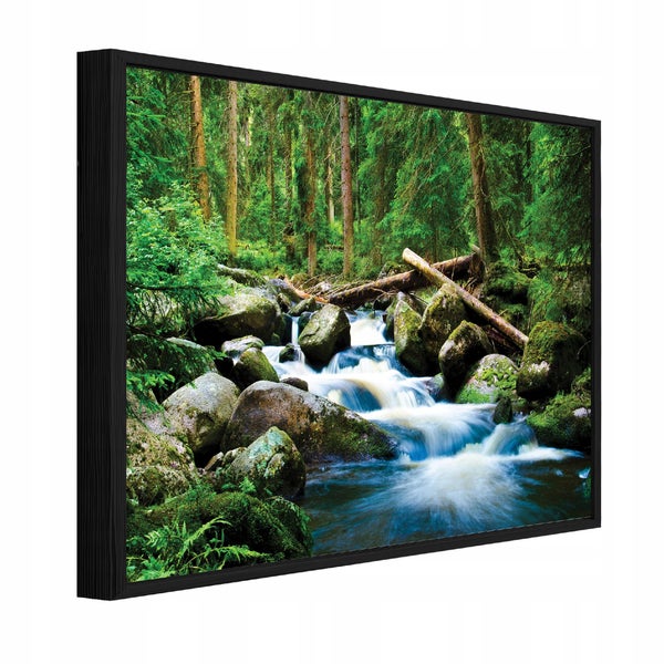 Bilder mit Rahmen Wald Fluss Natur PPR14724O4 Wandbilder Wohnzimmer Schlafzimmer 60x40 cm