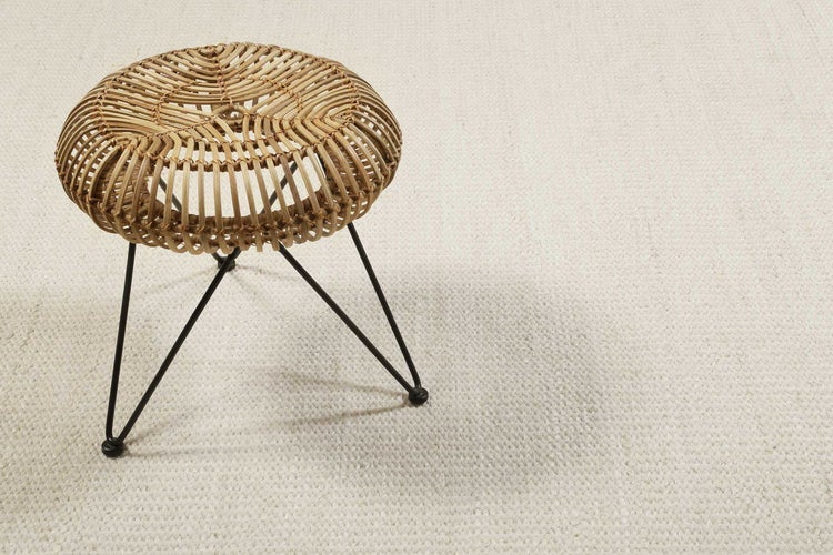 Kelim Teppich Creme Weiß aus Jute & Wolle Toulouse Green Looop 160x230 cm