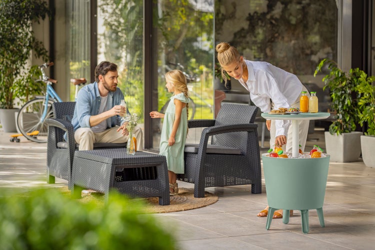 Keter Coolbar Partytisch - 49,5x49,5x57cm - Grün
