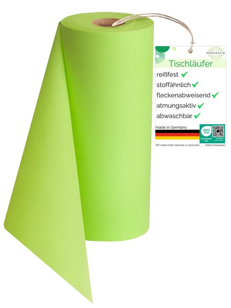 Sensalux NATURE Tischläufer - 0,3m x 25m Limettengrün