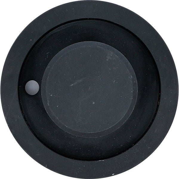 Runde schwarze Gummidichtung für Heberglocken von Spülkästen.