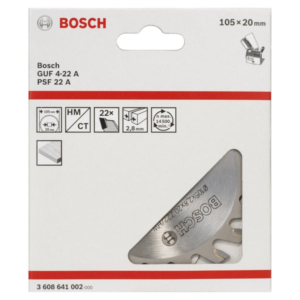 Bosch Nutfräser 105 x 20 Millimeter in Verpackung