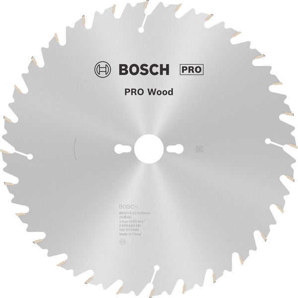 Bosch PRO Wood Kreissägeblatt 300 x 3,2 x 30 mm - 2608640681