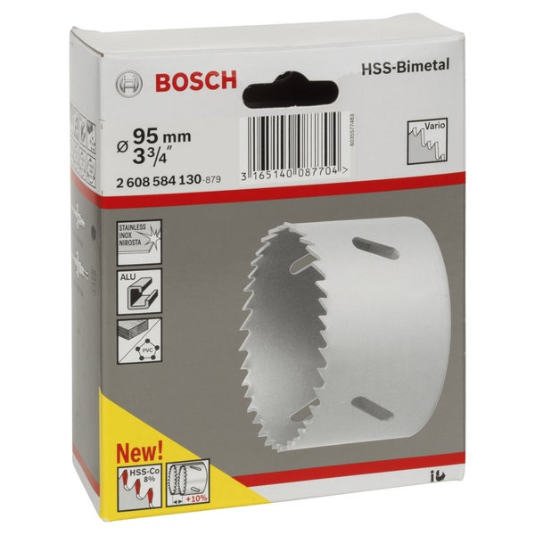 Bosch Lochsäge mit 95 Millimeter Durchmesser in Verpackung