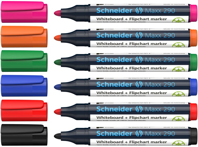Schneider Whiteboard-Marker Maxx 290, 6er Set sortiert, 5+1 Aktion