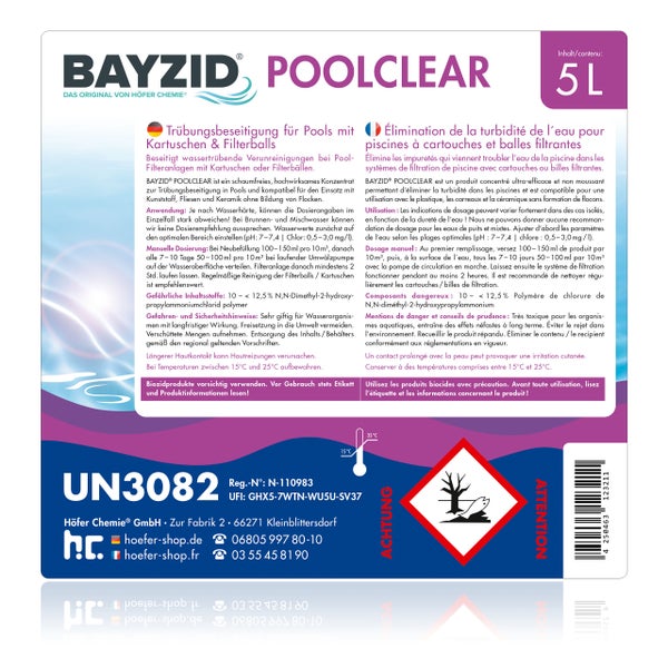 Bayzid pH-Plus Flüssigkeit zur Erhöhung des pH-Werts, 14 Kilogramm