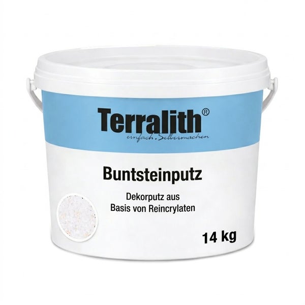 Terralith Buntsteinputz, Dekorputz auf Basis von Reinacrylaten, 14 Kilogramm Eimer.