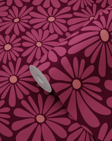 Tapetenrolle mit Blumenmuster