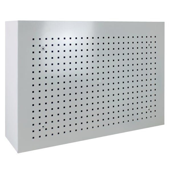 PROREGAL Werkzeugwandschrank mit 2 Türen 1 Fachboden 1 Schublade HxBxT 75,5 x 105 x 31 cm Lichtgrau Blau