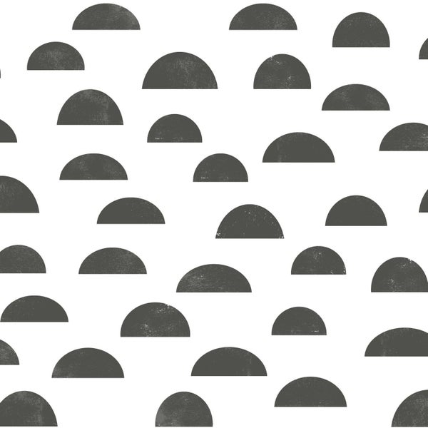 Muster mit Halbkreisen auf weißem Hintergrund