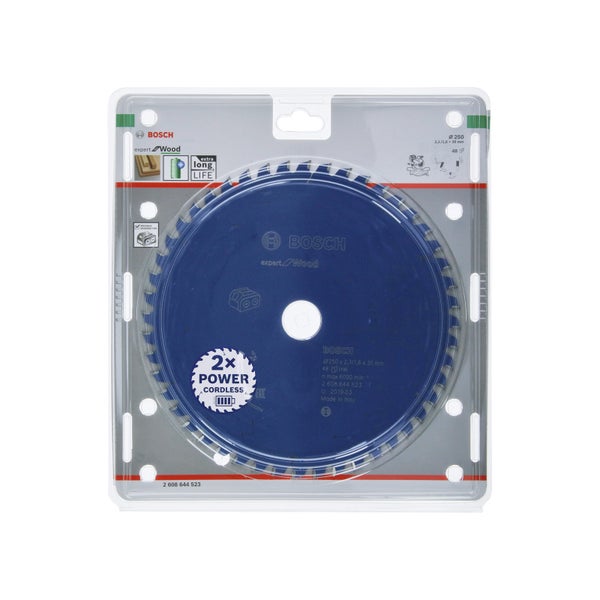 Bosch Kreissägeblatt Expert for Wood für Akku-Gehrungssägen 250 x 2,1 x 30 mm 48 - 2608644523