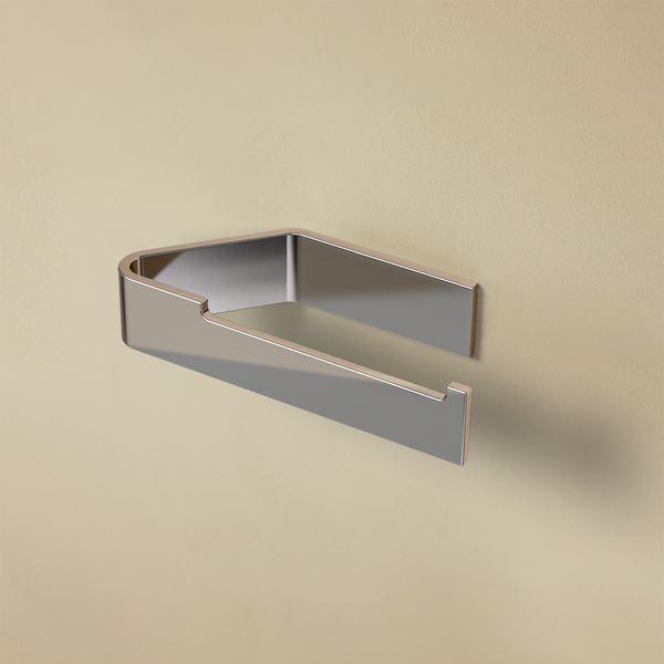 Designfabrik Hamburg Toilettenpapierhalter ohne Bohren Chrom 17cm