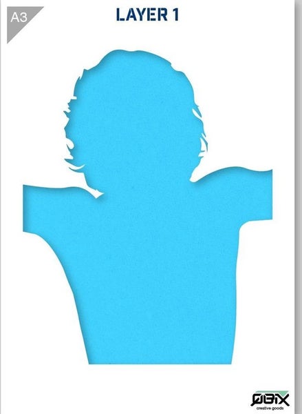 Jim Morrison Schablone - 2 Schichten Kunststoff A3 Schablone